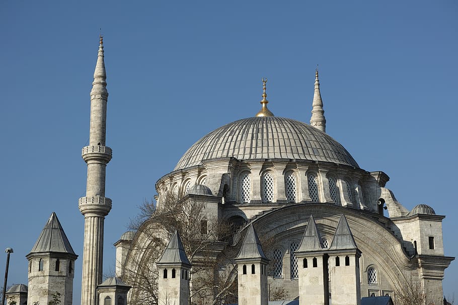 gray dome concrete building on focus photo, cami, minaret, old HD wallpaper