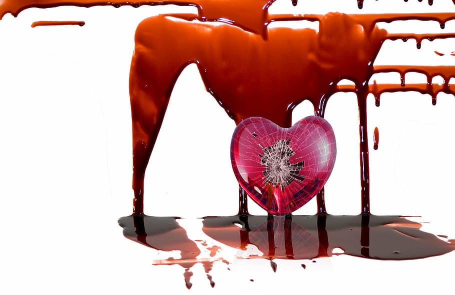 HD wallpaper: blood, heart, broken heart, sad, broken, bloody, indoors, red  | Wallpaper Flare