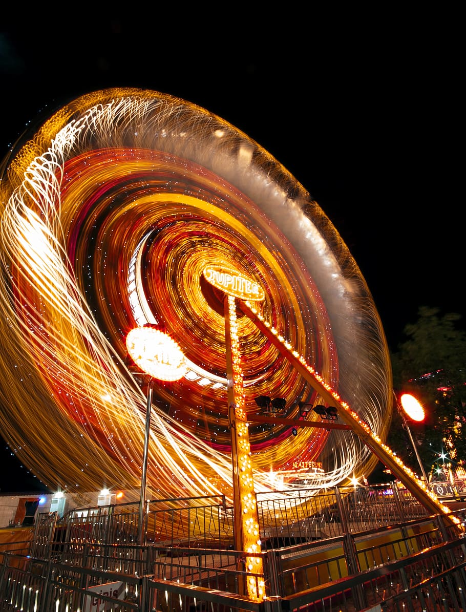 amusement park, ferris wheel, composition, background, beautiful