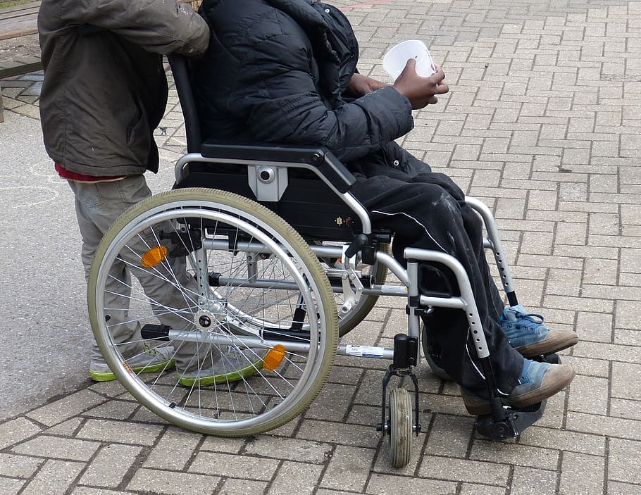 person sitting on wheelchair, Disability, Rehabilitation, mobility problems