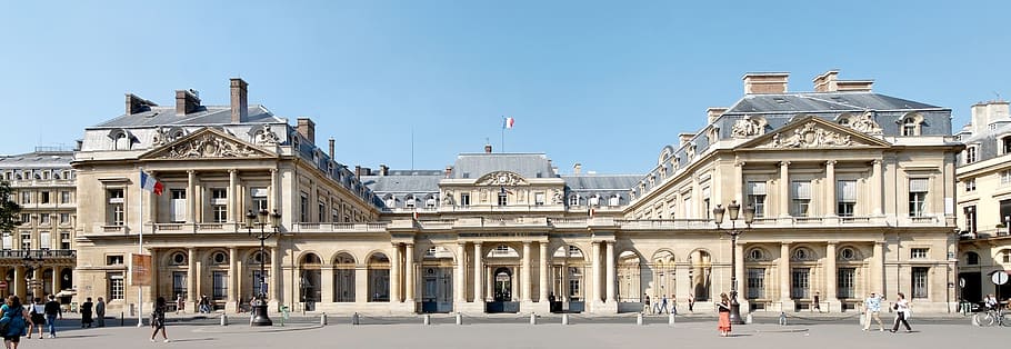beige concrete building during daytime, council of state, france, HD wallpaper