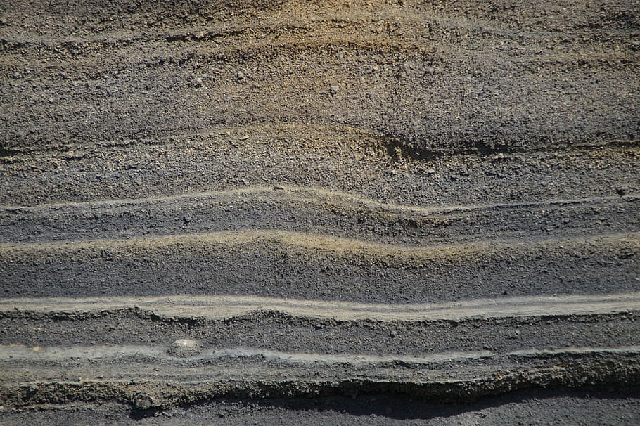 rock layers, mountain, tenerife, fouling, sand, sand wall, nature, HD wallpaper