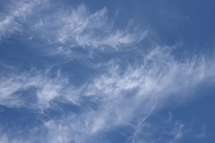 wispy clouds, cloudscape, skyscape, nature, weather, bright HD wallpaper