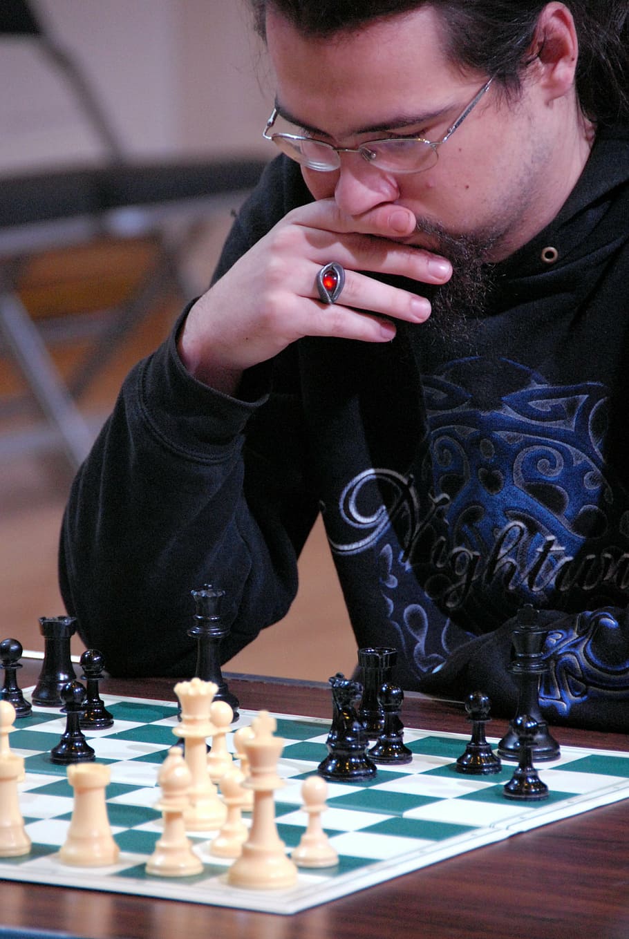 chess, man, game, competition, board, planning, thinking, playing HD wallpaper