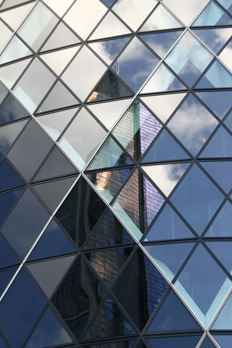 gherkin, london, building, reflection, architecture, sky, facade, HD wallpaper