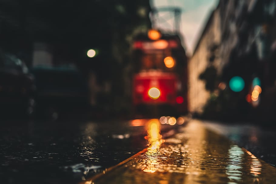 HD wallpaper: light, city, road, street, asphalt, blur, blurred, blurry