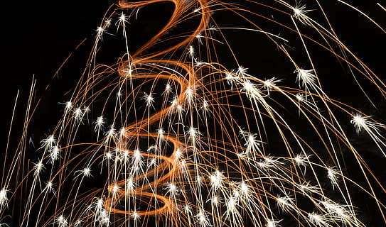 closeup photo of fireworks, Sparkler Painting, light, night, abstract HD wallpaper