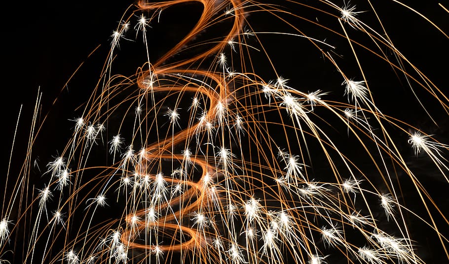 closeup photo of fireworks, Sparkler Painting, light, night, abstract HD wallpaper