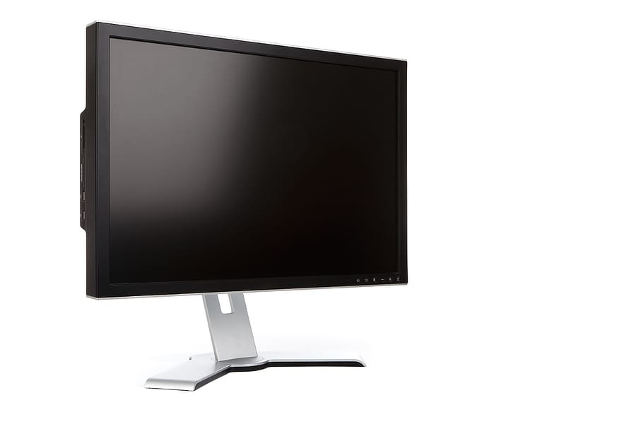 flat screen computer monitor, blank, business, desktop, display