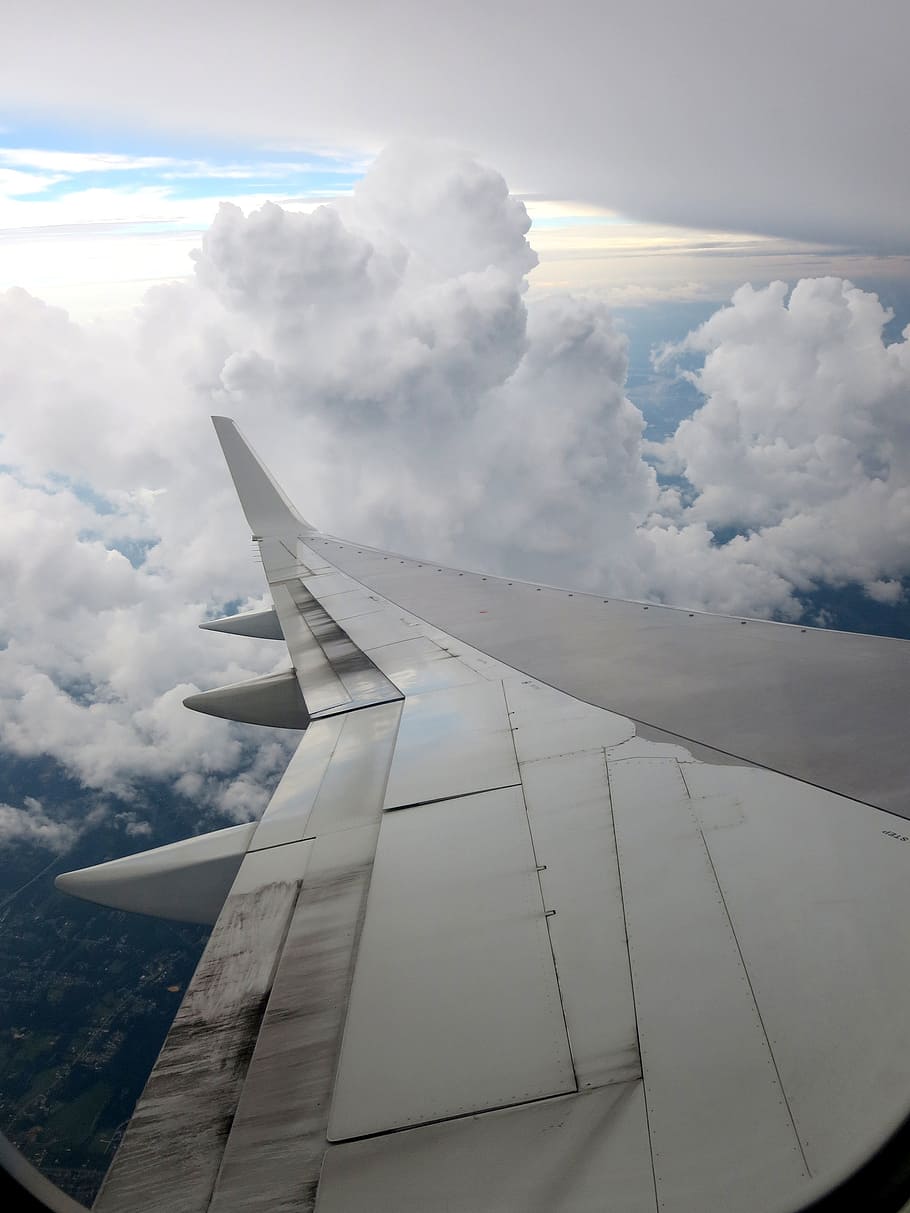 sky, fly, plane, flight, journey, voyage, clouds, adventure HD wallpaper