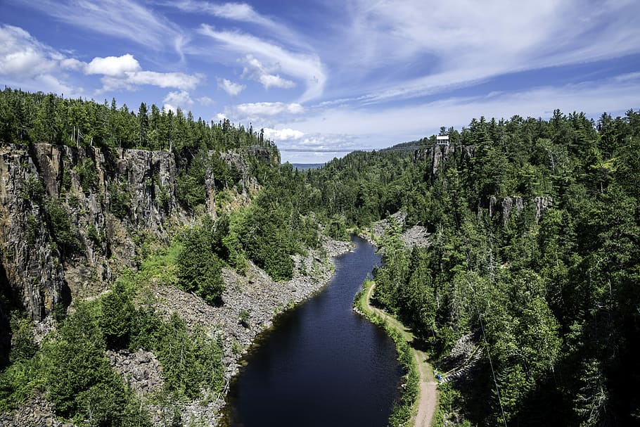 Scenic Canyon and River at Eagle Canyon, Ontario, canada, photos