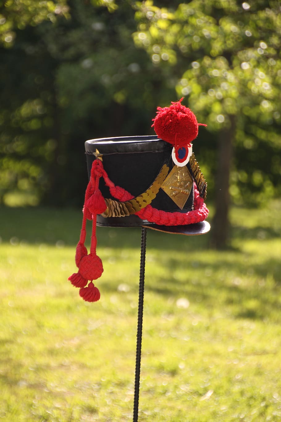 helm, cord, red, plant, nature, focus on foreground, no people HD wallpaper