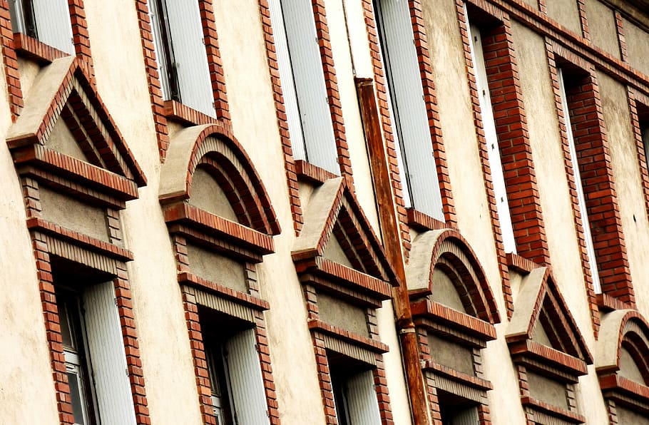 Architecture, Building, Facade, building facade, windows, former HD wallpaper