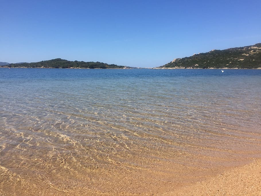 sea, calm, relaxation, water, land, beach, sky, tranquility HD wallpaper