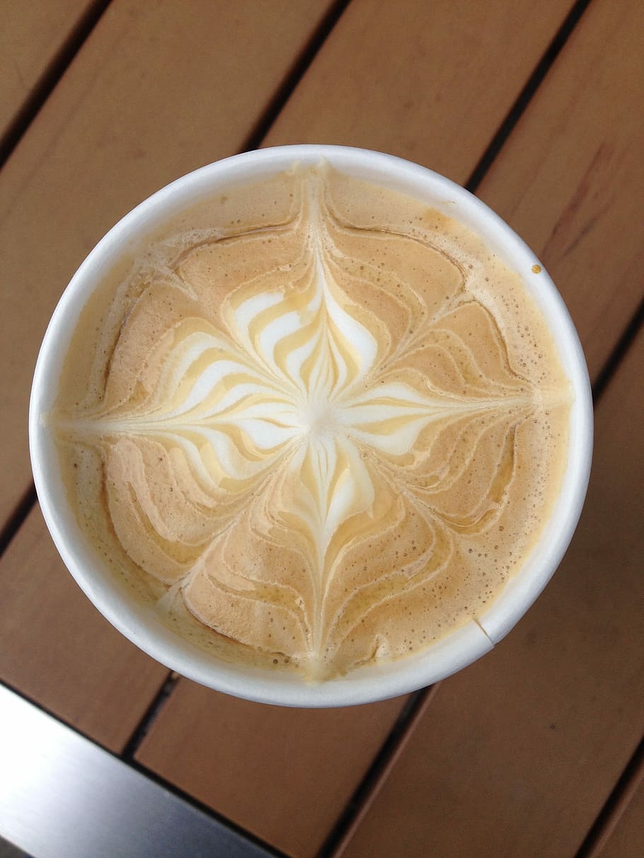 Coffee, Cup, Foam, Pattern, Drink, Hot, morning, cappuccino HD wallpaper