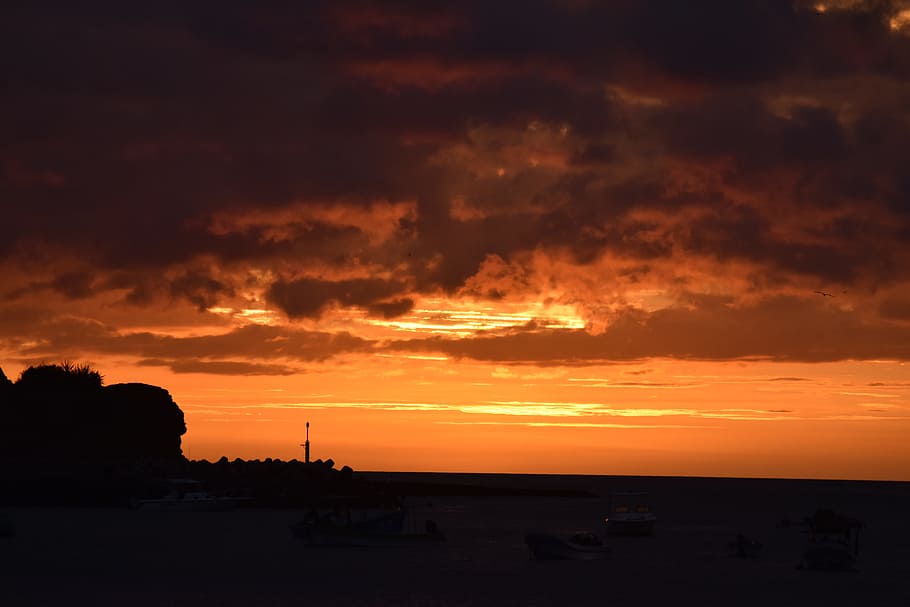 san juan, nicaragua, del, sur, ocean, sea, sunset, cloud - sky, HD wallpaper