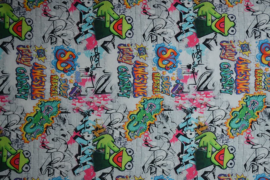 multicolored graffiti wall art, grafitti, texture, comic, background HD wallpaper