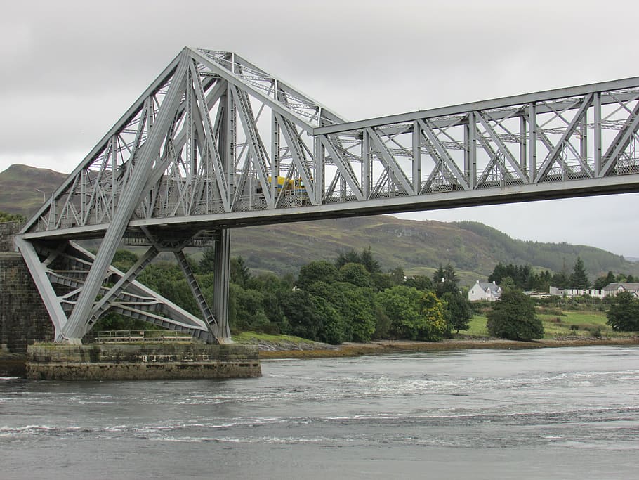 scotland, connel bridge, iron bridge, west coast, steel bridge, HD wallpaper