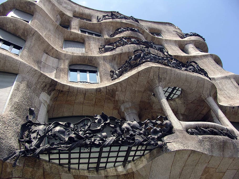 art, architecture, fun, facade, barcelona, building exterior HD wallpaper