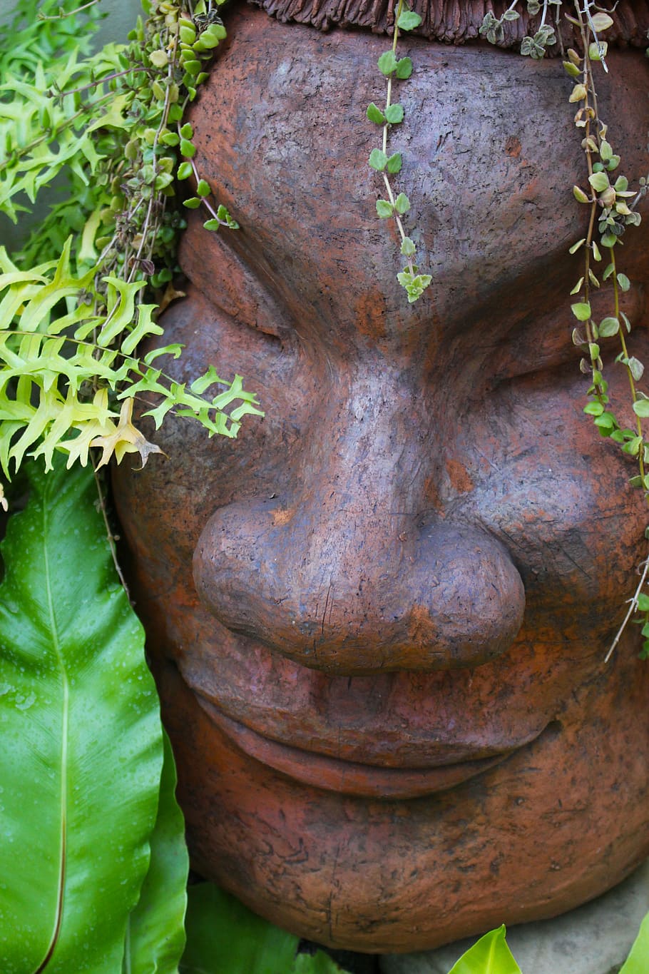 Sculpture, Stone, Face, stone face, buddhism, ancient, old HD wallpaper