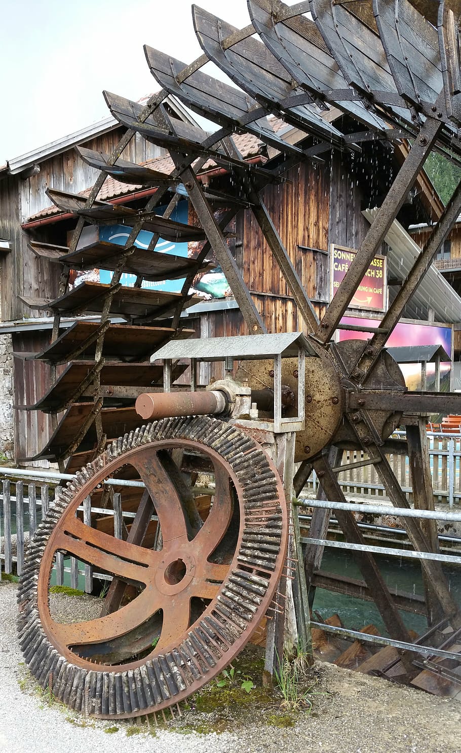 mill wheel, waterwheel, water power, forge, architecture, abandoned.