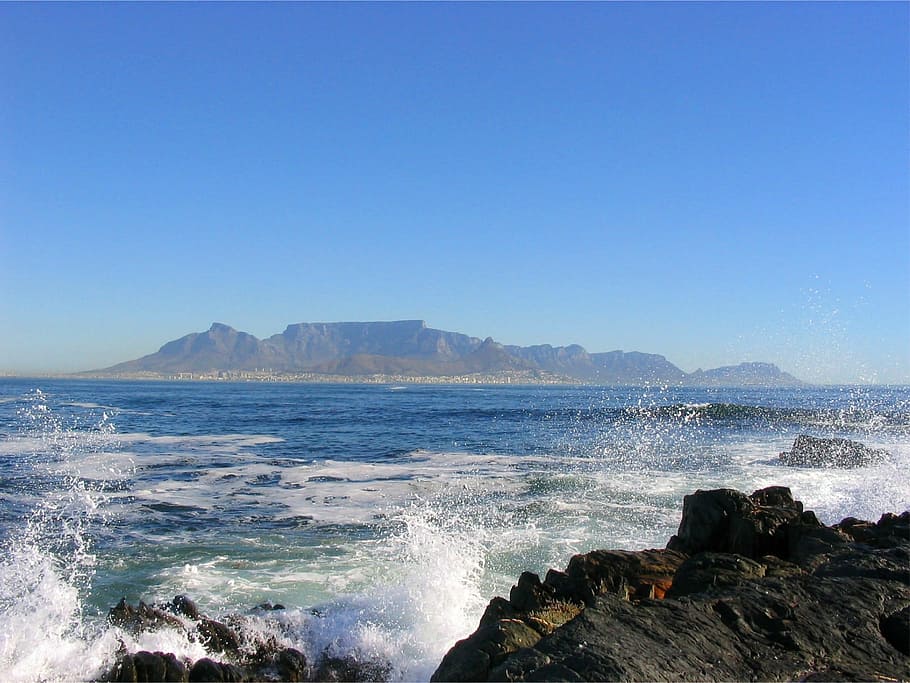 Cape, Town, Table, Mountain, south africa, african, ocean, sea, HD wallpaper