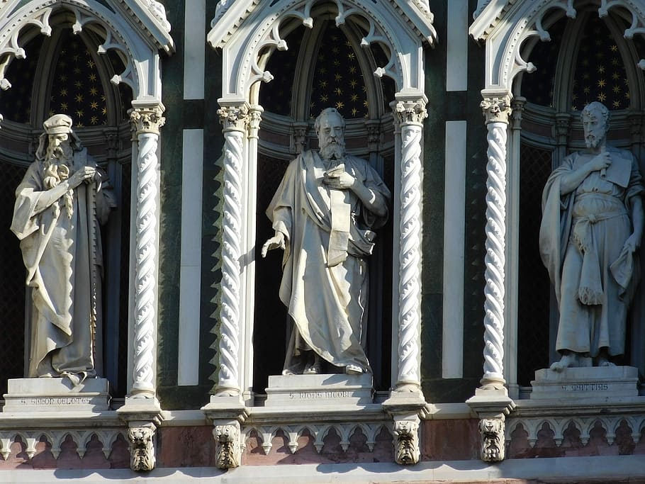 Duomo, Florence, Monuments, Architecture, decoration, statues HD wallpaper