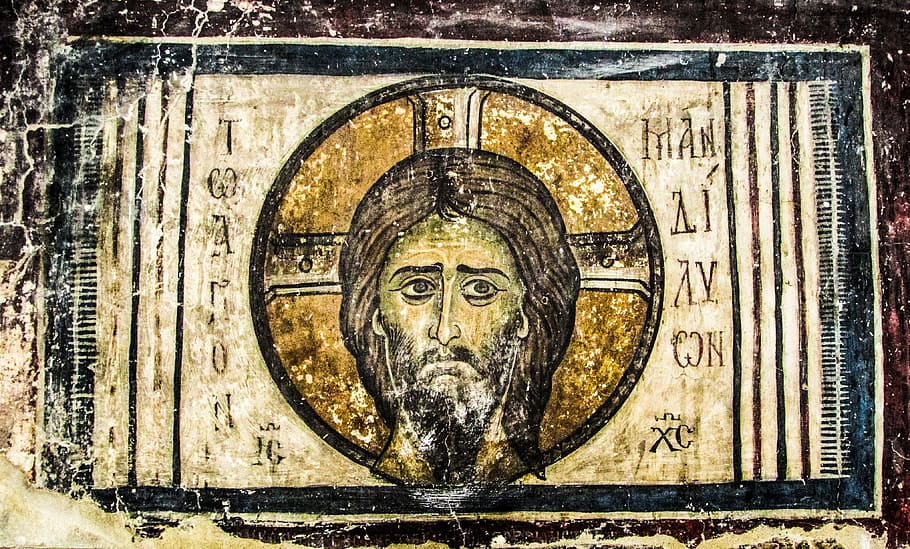 Jesus Christ painting, holy handkerchief, icon, iconography, church