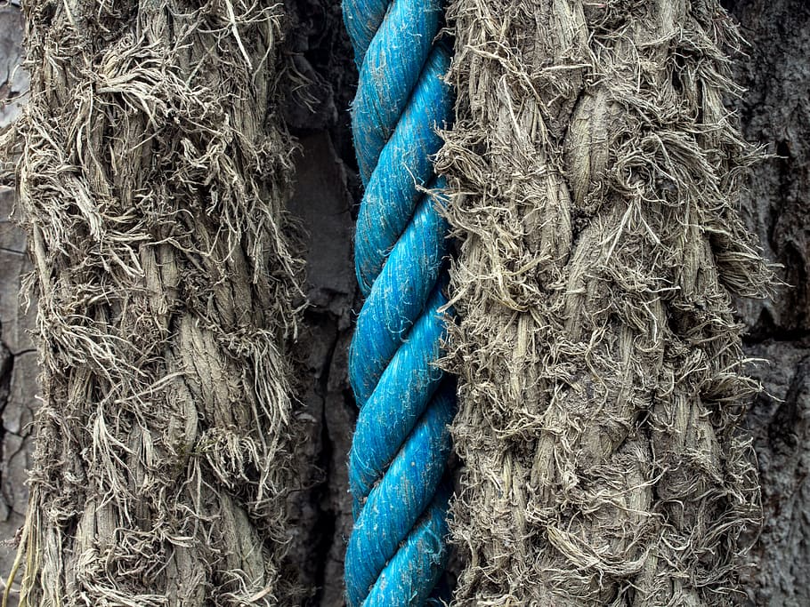 cord, leash, old, rope, blue, no people, close-up, backgrounds HD wallpaper