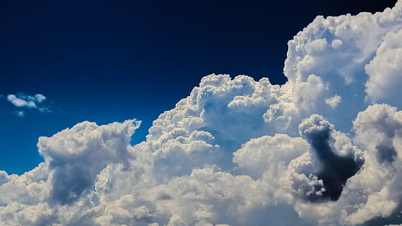 white cloud in blue sky during daytime, clouds, cumulus, nature HD wallpaper