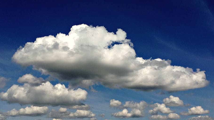 clouds, sky, glomerulus, cloud cover, blue sky, white, landscape HD wallpaper