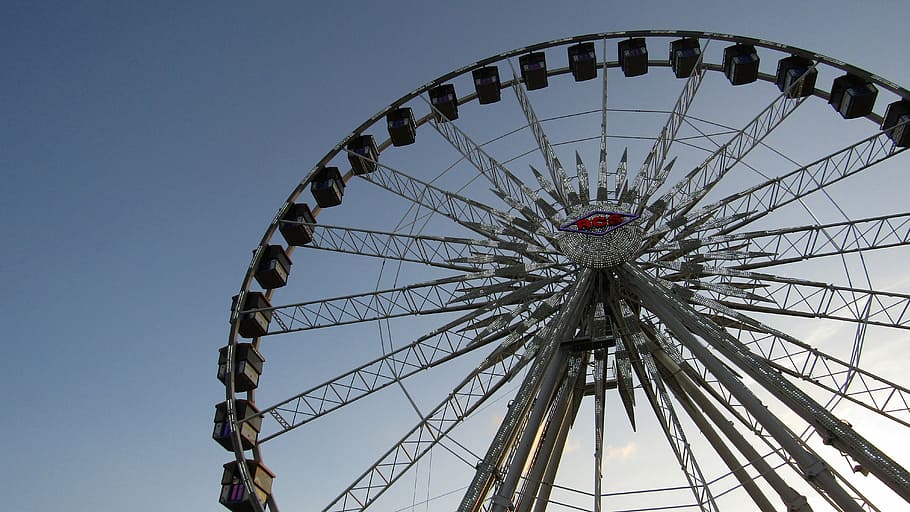 ferris, wheel, carnival, fun, sky, fair, summer, amusement HD wallpaper