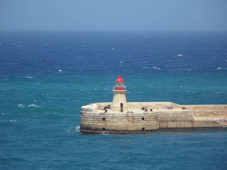 Lighthouse, Water, Sea, blue, coastline, famous Place, sky HD wallpaper