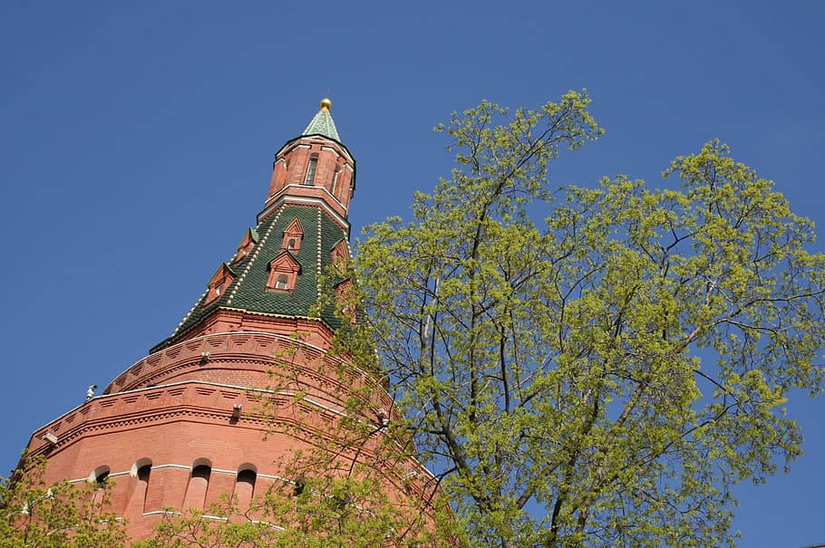Kremlin, Tower, Wall, Bricks, tower wall, architecture, landmark HD wallpaper