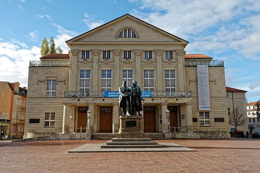 building, statue, architecture, figure, historically, germany HD wallpaper