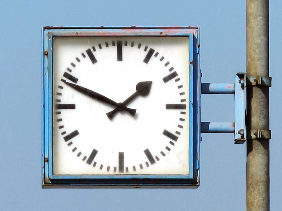 clock, station clock, clock face, railway station, old, time of HD wallpaper
