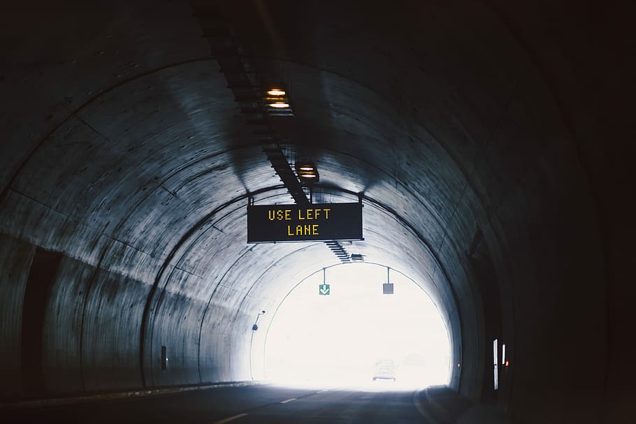 HD wallpaper: photo of empty tunnel, photo of tunnel interior, driving