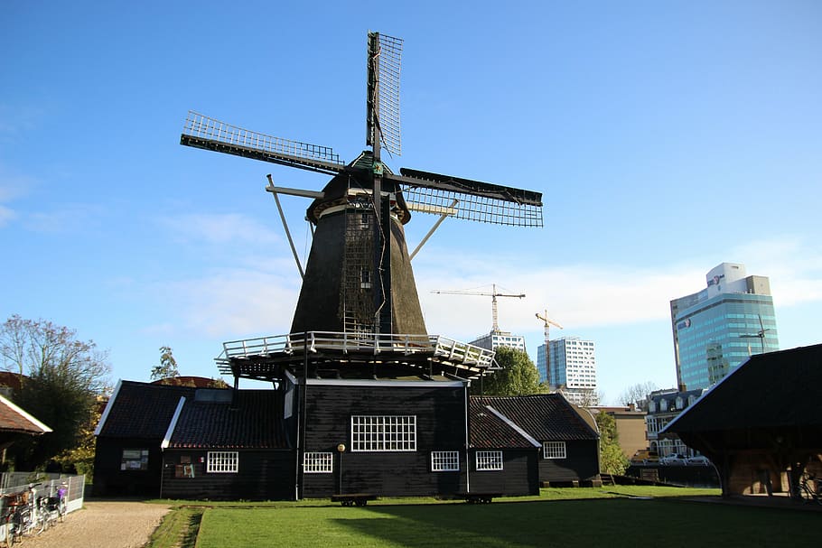 holland, mill, windmill, netherlands, historically, architecture HD wallpaper