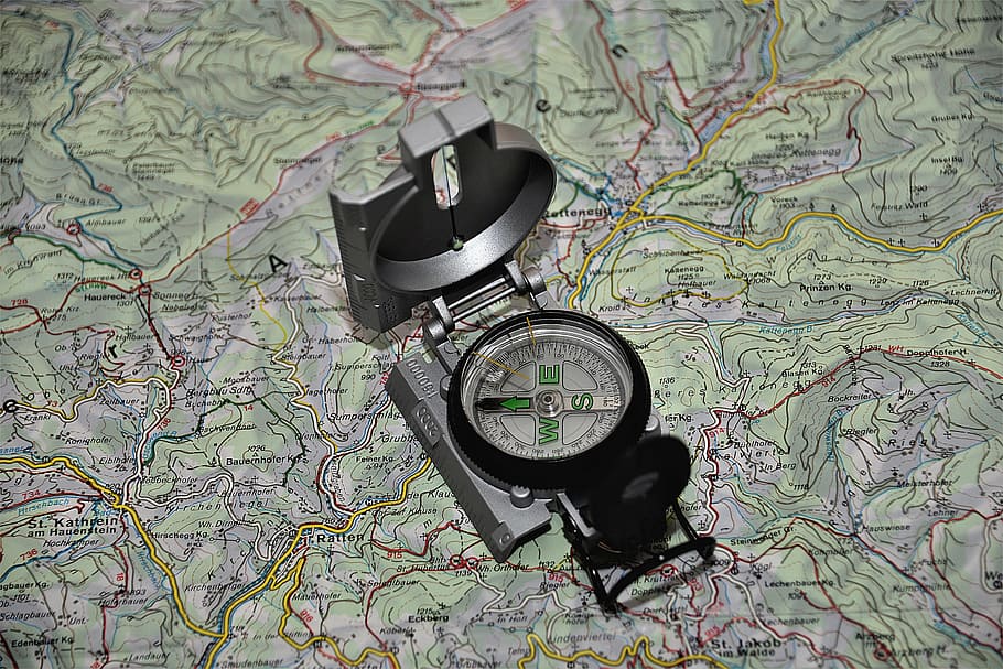 gray and black compass, lens for the programmatic compass, orientation HD wallpaper