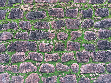 rocks, pattern, grass, ground, close-up, cube, floor, soil, solid HD wallpaper