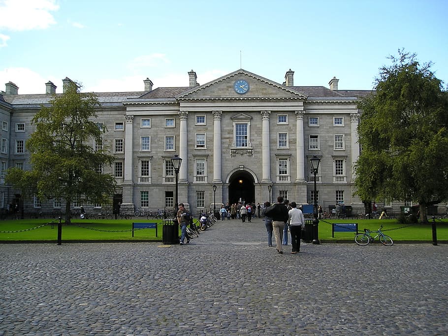 brown cathedral, trinity, college, dublin, trinity college, ireland