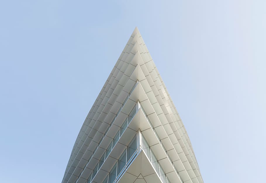 white building during daytime, structure, sky, clouds, infrastructure HD wallpaper