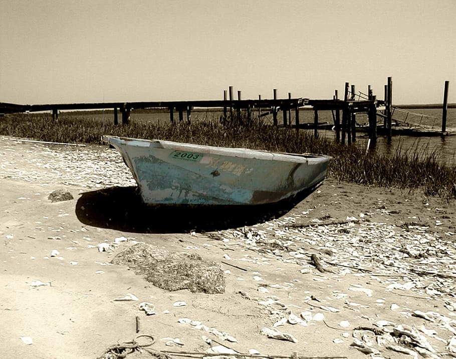 boat, water, river, black and white, summer, dry, nautical vessel
