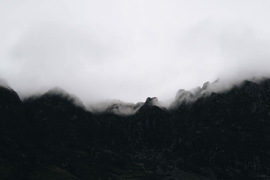 The Lost Valley, aerial photography of mountain and clouds view during daytime HD wallpaper