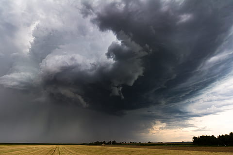 sky with dark and white clouds, nature, landscape, forward HD wallpaper