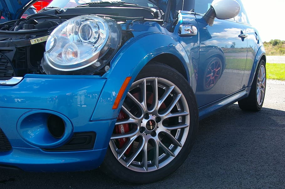 minicooper, car, cool, rim, bonnet, mirroring, transportation, HD wallpaper