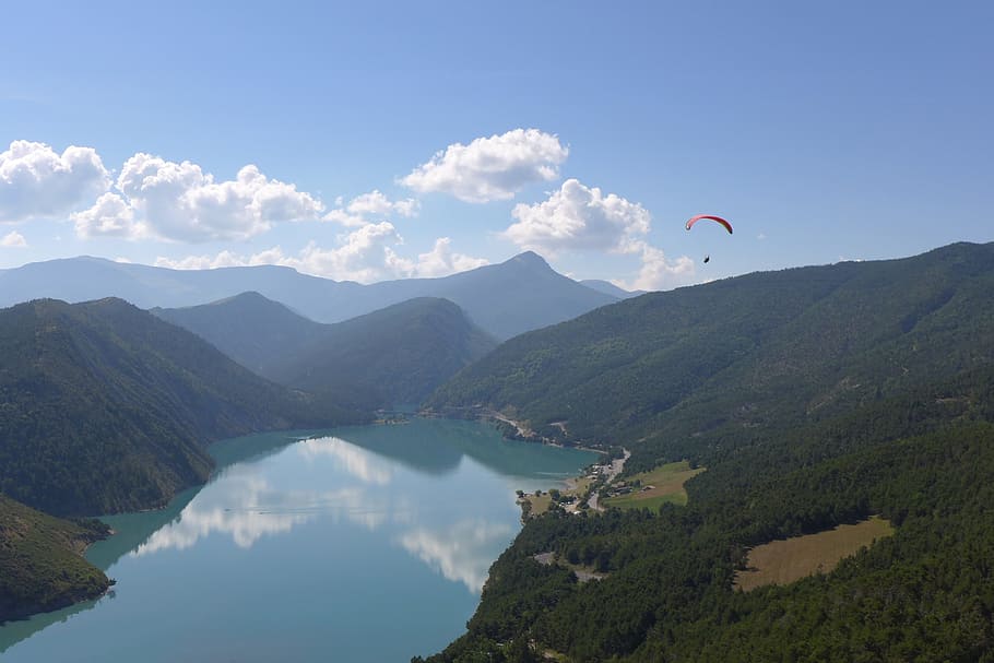 more, mountains, air, idyllic, nature, view, landscape, austria HD wallpaper