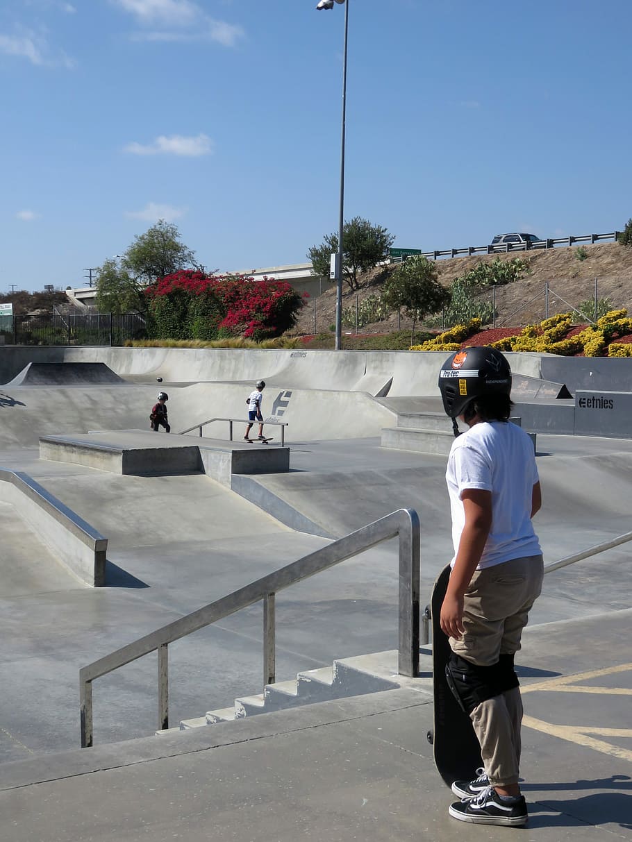 Skatepark, Skater, Teen, skateboarding, active, extreme, skateboarder, HD wallpaper