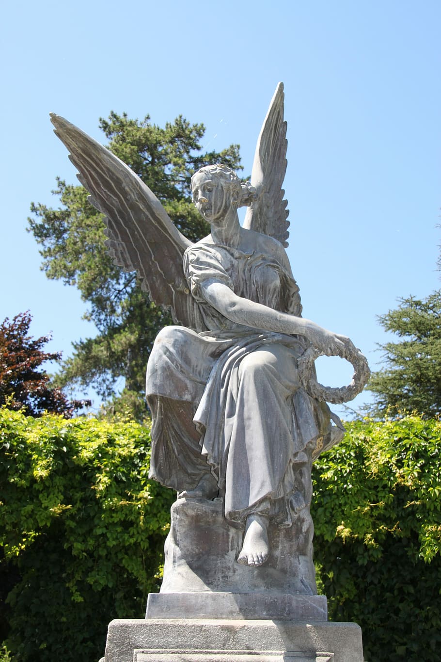 Angel, Statue, Figure, Sculpture, Stone, artwork, wing, monument HD wallpaper