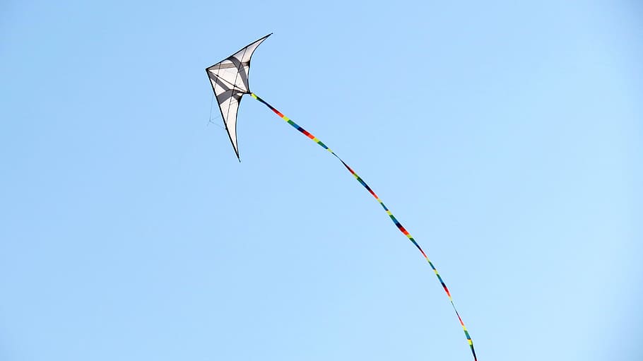 blue sky, nature, kite, emergency, scenery, kite - toy, clear sky HD wallpaper